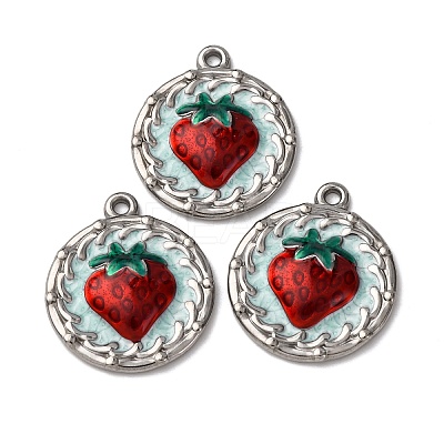 304 Stainless Steel Enamel Pendants LS-STAS-P406-24P-1