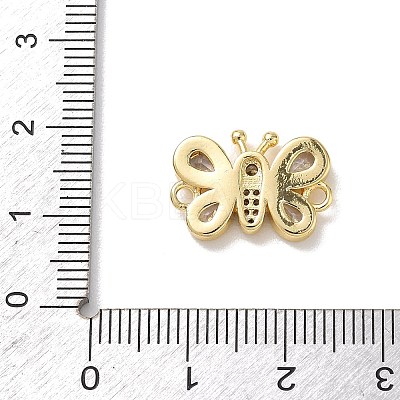 Brass Pave Cubic Zirconia Butterfly Links Connector Charms LS-KK-L268-028G-03-1