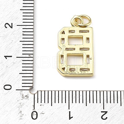 Brass Micro Pave Cubic Zirconia Pendants KK-V014-01G-02-1