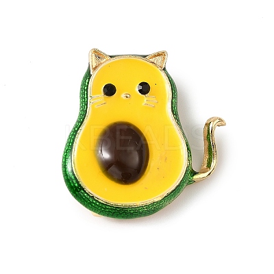 Golden Alloy Enamel Brooch LS-JEWB-K018-32F-G-1