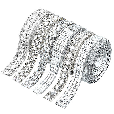 6 Yards 6 Style Hotfix Rhinestone DIY-CP0007-73-1