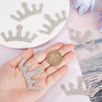 Crown Self Adhesive Rhinestone Appliques DIY-WH0349-70-1