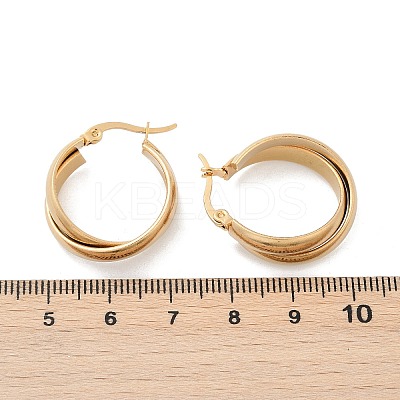 201 Stainless Steel Hoop Earrings EJEW-Q026-20G-1