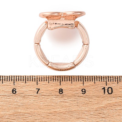 Zinc Alloy & Enamel Stretch Finger Rings for Women RJEW-M101-01D-G-1