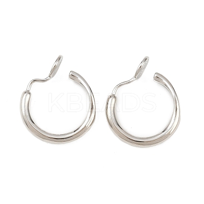 Brass Clip-on Earring Findings KK-F921-08B-P-1