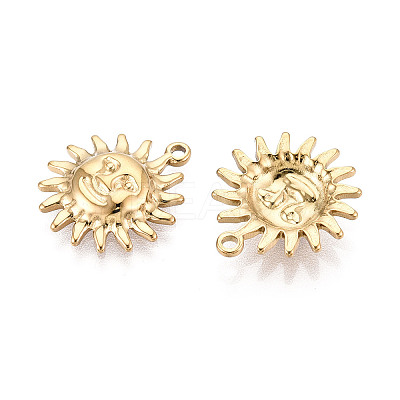 304 Stainless Steel Sun Pendants STAS-T069-28G-1