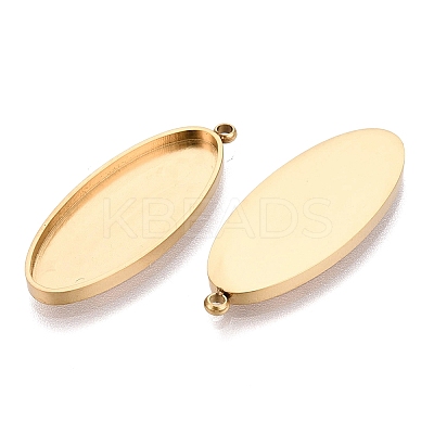 304 Stainless Steel Pendant Cabochon Component STAS-Q113-25C-G-1