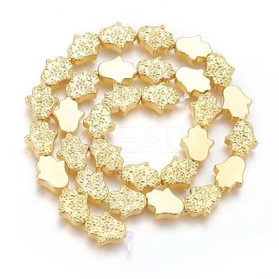 Grade AA Electroplated Non-magnetic Synthetic Hematite Beads Strands G-G780-01G-1