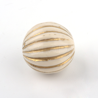 Round Plating Acrylic Beads PACR-Q102-51A-1