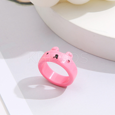 Cute Cartoon Resin Finger Rings for Women WG24438-12-1