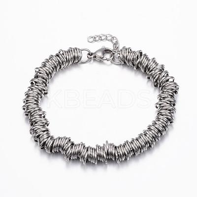 Tarnish Resistant 304 Stainless Steel Chain Bracelets BJEW-E305-02P-1