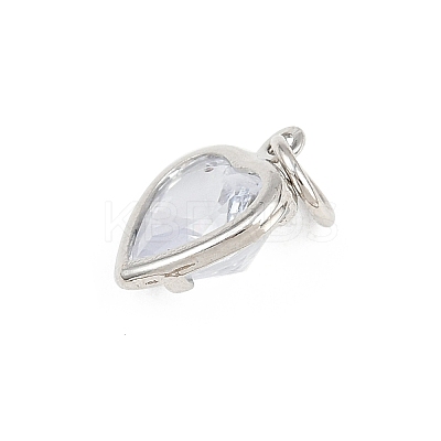 Brass Glass Charms KK-A269-51P-1
