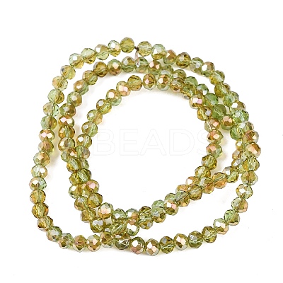 Electroplate Glass Beads Strands EGLA-A034-T4mm-J02-1