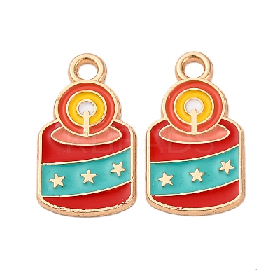 Christmas Alloy Enamel Pendants ENAM-K080-01D-G-1