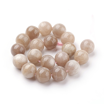Natural Sunstone Beads Strands X-G-G099-10mm-14-1
