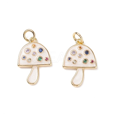 Brass Micro Pave Colorful Cubic Zirconia Pendants LS-KK-C100-09G-1