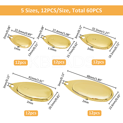 60Pcs 5 Styles Iron Fishing Lures FIND-FH0010-43B-1
