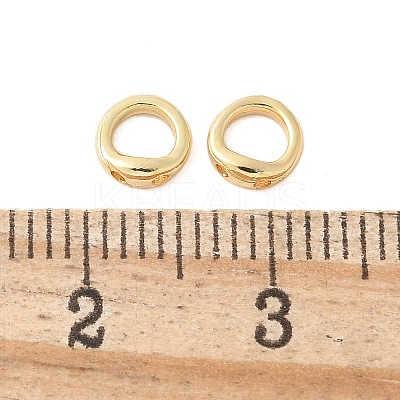 Brass Ring Charm Connectors X-KK-U056-55G-1