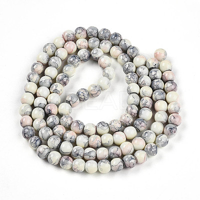 Baking Paint Glass Beads Strands DGLA-N003-8mm-C05-1