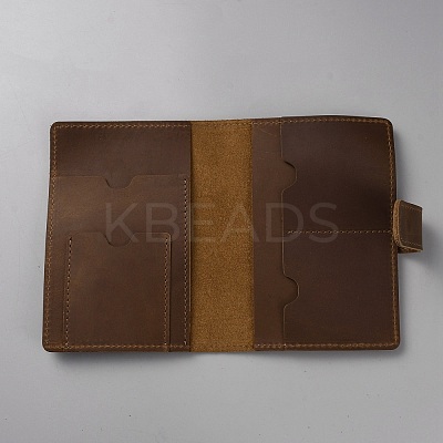 Rectangle Leather Travel Passport Wallet Cover AJEW-WH20007-06A-1