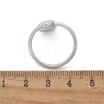 304 Stainless Steel Heart Cuff Rings for Women RJEW-A063-01D-P-1