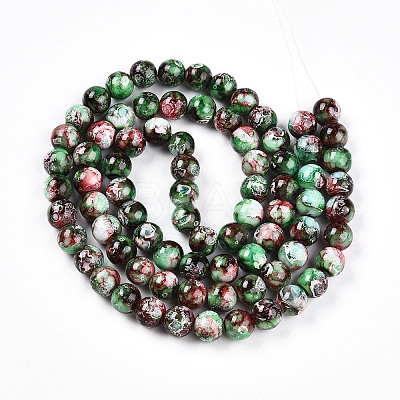 Baking Paint Glass Beads X1-DGLA-N003-10mm-A09-1