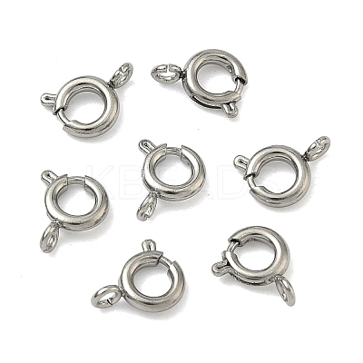 Tarnish Resistant 304 Stainless Steel Spring Ring Clasps STAS-O040-A-04-1