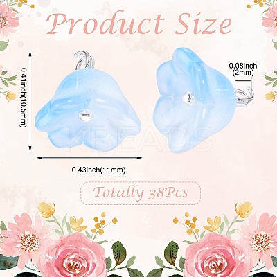 38Pcs Glass Charms GLAA-TADJ0001-19A-1