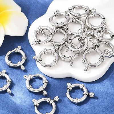 Tarnish Resistant 304 Stainless Steel Spring Ring Clasps STAS-R083-04-1