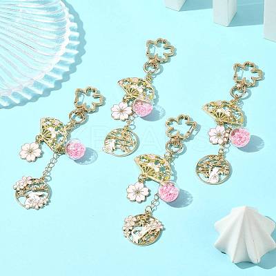 Alloy Enamel Pendant Keychains HJEW-FS00052-03-1