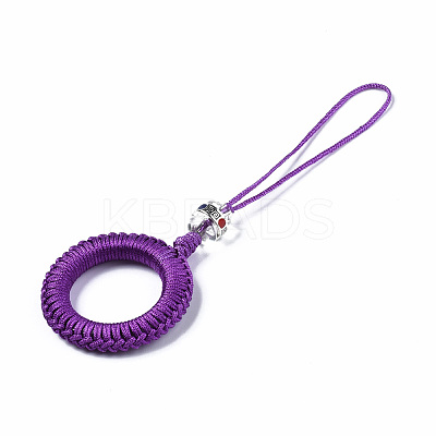 Polyester Tassel Woven Big Pendant Decorations FIND-N052-001G-1