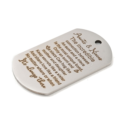 Non-Tarnish 201 Stainless Steel Pendants STAS-L079-18P-1