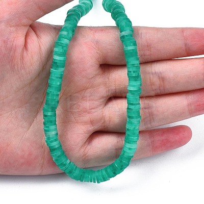 Handmade Polymer Clay Beads Strands CLAY-R089-6mm-166-1