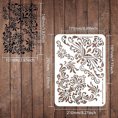 Plastic Reusable Drawing Painting Stencils Templates DIY-WH0202-280-1