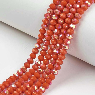 Electroplate Opaque Solid Color Glass Beads Strands EGLA-A034-P2mm-L03-1