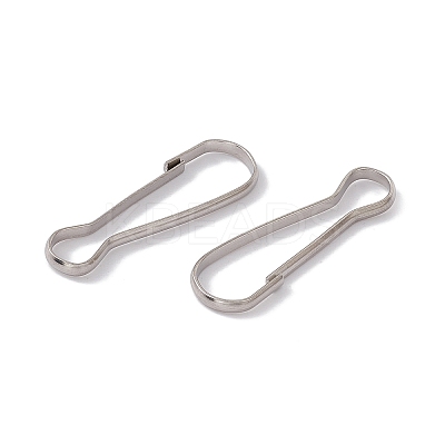 Non-Tarnish 304 Stainless Steel Push Gate Snap Keychain Clasp Findings STAS-G291-05P-01-1