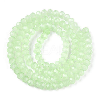 Baking Paint Imitation Jade Glass Bead Strands DGLA-A034-J8MM-A03-1