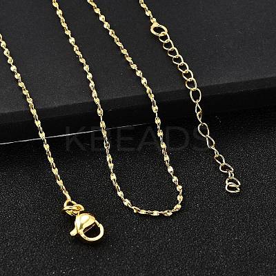 1.5MM Brass Oval Link Chain Necklaces NJEW-M108-17G-1