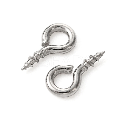 Tarnish Resistant 304 Stainless Steel Screw Eye Pin Peg Bails X-STAS-Q224-03A-1