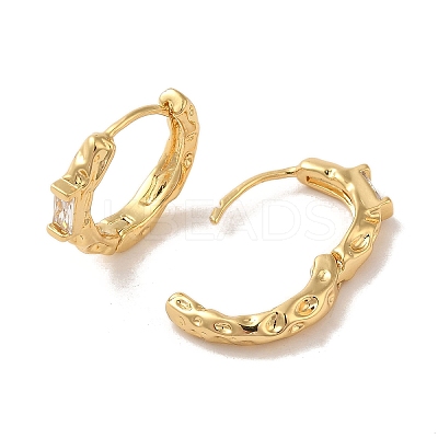 Brass Micro Pave Cubic Zirconia Earrings for Women EJEW-E301-11G-1