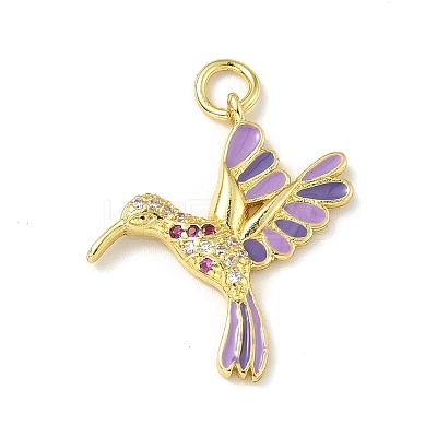 Brass Micro Pave Cubic Zirconia Pendants KK-A163-01G-1-1