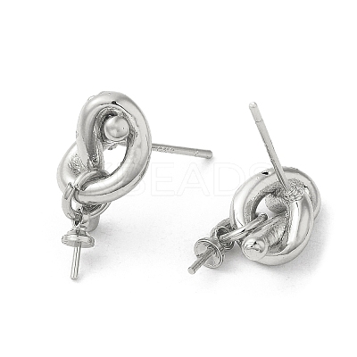 Brass Stud Earring Findings KK-M270-28P-1