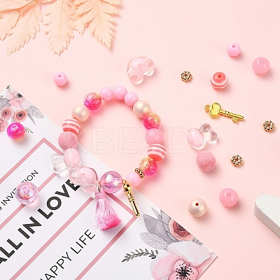 167Pcs Flower & Geometry Acrylic & Resin Beads DIY-YW0002-55-1