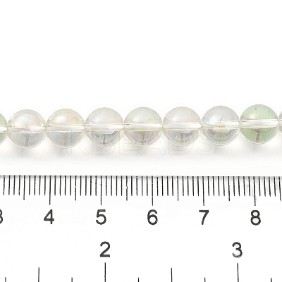 Transparent Electroplate Glass Beads Strands GLAA-T032-T8mm-C10-1