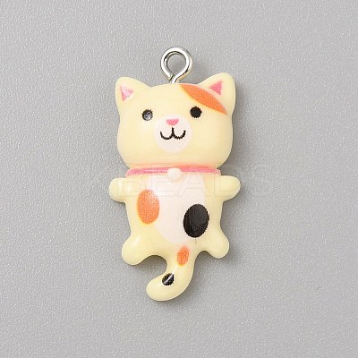 Opaque Resin Cat Pendants X1-CRES-TAC0010-07A-1