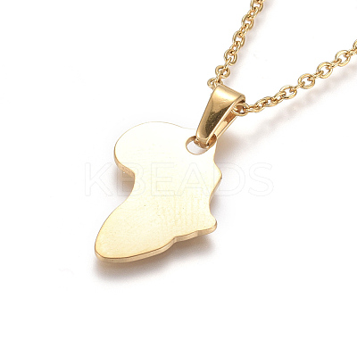 304 Stainless Steel Pendant Necklaces NJEW-F275-19G-1