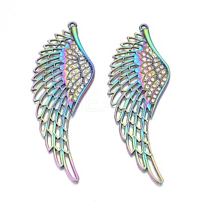 Rack Plating Rainbow Color Alloy Big Pendants PALLOY-N163-172A-1