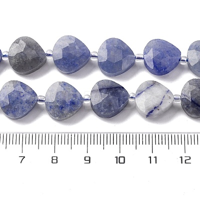 Natural Blue Aventurine(Dyed & Heated) Beads Strands G-P570-E08-02-1