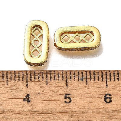 Rack Plating Brass Micro Pave Cubic Zirconia Connector Charms  KK-M313-07G-1