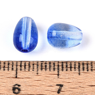Baking Paint Transparent Glass Beads DGLA-N014-10E-1